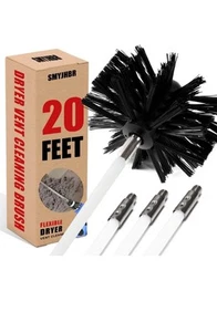 Chimney Brush and Dryer Vent Cleaner Kit 4/6 Brushes 15 Pcs Flexible Rods - Picture 1 of 9