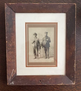 Antique Cabinet Card Fishing Fishermen Period Frame 1875 - Picture 1 of 24
