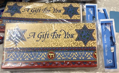 3 New Packs Vintage HAPPY HANUKKAH Money Holder Cards and Envelopes-18 Total - Image 1 of 2