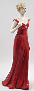 ROYAL WORCESTER FIGURINE CELEBRATE THE LIFE OF PRINCESS DIANA 2007 RED DRESS - Picture 1 of 4