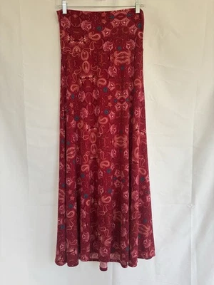 Maxi Falda LuLaRoe Larga Línea A Rojo Estampado Paisley Nueva Con Etiquetas Talla XX-Pequeña XXS 00-0 Foto 1 de 4