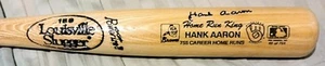 HANK AARON SIGNED LOUISVILLE SLUGGER BAT/755 CAREER HR KING/#65 OF 755/ JSA LOA - Picture 1 of 8