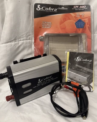 Cobra CPI 480 400-Watt Power Inverter w/ USB Port 12V Dual AC Outlet - Image 1 of 4