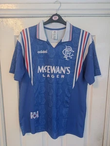 Camiseta local Adidas Glasgow Rangers 1996/1997 talla L 8 en la espalda - Imagen 1 de 21