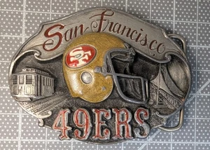 Vintage San Francisco 49ers Gürtelschnalle Siskiyou Pewter 1986 - Bild 1 von 6