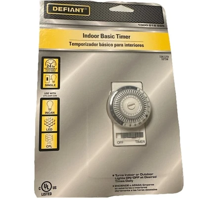 DEFIANT 1000015595 Interruptor de Pared Eléctrico Programable Interior-Exterior Temporizador Nuevo en Caja Foto 1 de 2