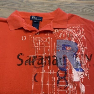 Rare VTG Polo Ralph Lauren Trapper Lake Canoe Sketch Polo Shirt 90s Boys M 12-14 - Picture 1 of 22