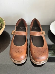 Dr. Martens Mary Jane Brown Leather Shoes Womens 9 EU 41 • CUTE! - Picture 1 of 7