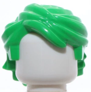 Lego Bright Green Minifig Hair Swept Back Tousled Anakin - Picture 1 of 3