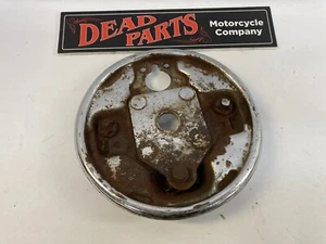 Harley drum brake chrome backing plate rear wheel look - Picture 1 of 4