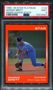 PSA 9 MINT 1988-89 STAR PLATINUM GEORGE BRETT #132 ROYALS HOF 73321 B260