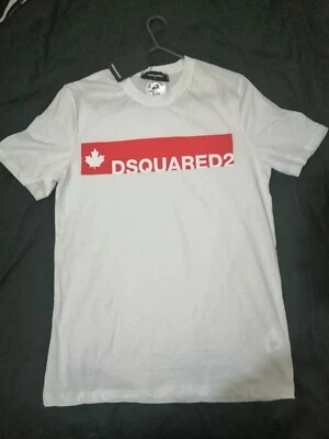 DSQUARED2 T SHIRT MENS LARGE WHITE BRAND NEW WITH TAGS (COUPLE DEFECTS)  - Image 1 of 4
