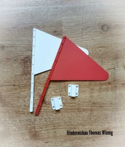 10 Paar Hindernisfähnchen Fähnchen für Reitsport 10St rot/10St weiß + 20 Halter - Bild 1 von 8