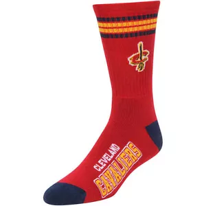 Cleveland Cavaliers Men's Crew Socks Large Size 10 to 13 4 Stripe - Picture 1 of 1