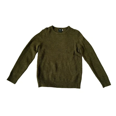Suéter pequeño Burton Menswear mezcla de lana de alpaca verde para hombre Foto 1 de 4