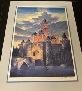 Disneyland Gallery 97/1000 Sleeping Beauty Castle Lithograph Randy Souders - Picture 1 of 5