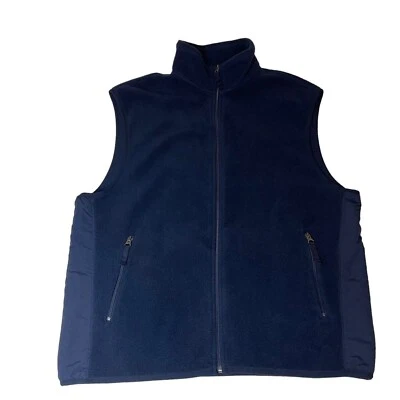 Chaleco polar GAP de colección Y2K años 90 bolsillos chaqueta sin mangas capas azul marino para hombre XL Foto 1 de 4