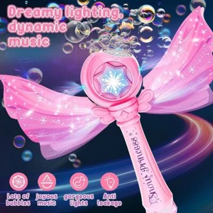 Kinder Seifenblasenmaschine Seifenblasenpistole Bubble Maschine Feenstab 35,5 cm - Bild 1 von 23