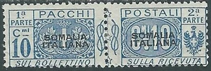 1917-19 SOMALIA PACCHI POSTALI 10 CENT MH * - RB12 - Picture 1 of 1