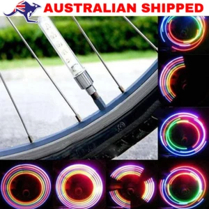 2Pcs Flashing Neon Led Light Wheel Valve Cap Tyre Car Motorcycle Bicycle Bike - Picture 1 of 4