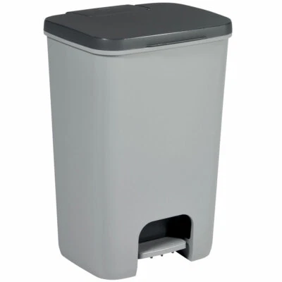 Mülleimer mit Fußpedal Curver 40L Abfalleimer Tretmülleimer Bad Küche Büro - Bild 1 von 4