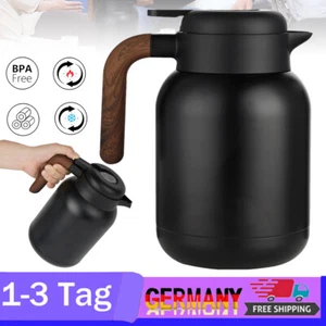 Isolierkanne 1.5L Thermoskanne Edelstahl Kaffeekanne Warmhaltekanne Kaffee Tee - Bild 1 von 24