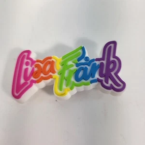 New Lisa Frank Crocs JIBBITZ Colorful Rainbow Logo Shoe Charm - Picture 1 of 3