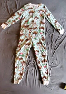 Secret Treasures Weihnachten Schneemann/S’more Einteiler Rücken Pannel Nachtwäsche Pyjama - Bild 1 von 12