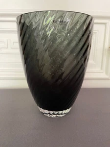Schwarze Glasvase "Kaheku" - Höhe 24,5 cm / ⌀ 18 cm - Bild 1 von 6