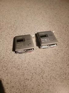 2 Sony Minidisc (MZ-R55) Walkman Portable Minidisc Recorder Silver... UnTested - Picture 1 of 14