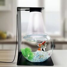 Glass Betta with Decor, Mini High Clear Fish Tank Kit with 2pcs Fish Bowl