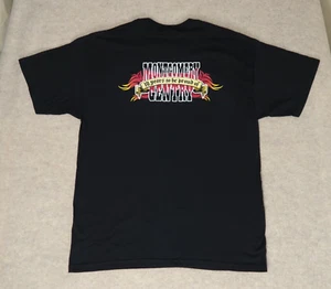 Montgomery Gentry Jim Beam Graphic Tee Mens Large Double Sided T Shirt Black GVR - Picture 1 of 13