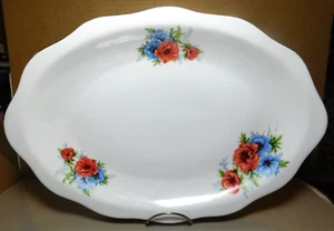 JRJS CLUJ~Made In Romania 900/36 Limited Edition Oval Gold Trim Floral PlaterVtg - Picture 1 of 24