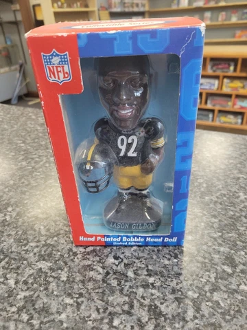 Brand New Hand Painted Bobblehead JASON GILDON limited edition STEELERS Cover
