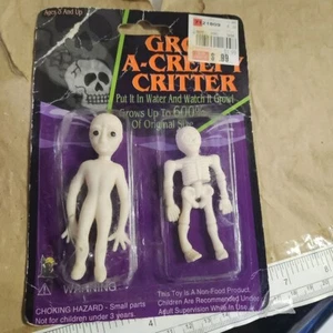 vtg 90's Grow A Creepy Critter Novelty Skeleton Alien TONY Halloween UV REACTS - Picture 1 of 10