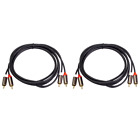 2M 2 Rca To 2 Rca Cable Male To Male Audio Cord For Tv Amplifier Soundbox