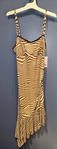 Small Zebra Dress Wild Fable Women's Sleeveless Mesh, Lined, Adjustable NWT - Picture 1 of 5