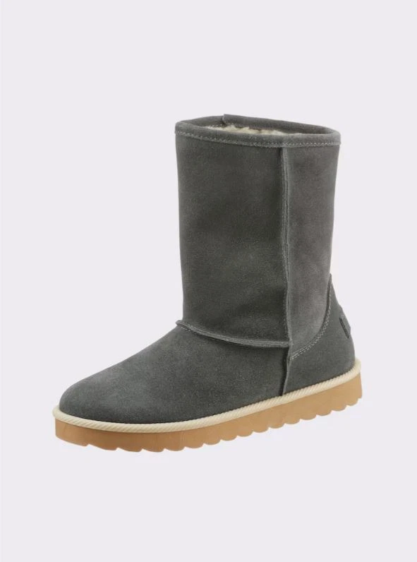 Damen Leder Stiefel grau 40 Andrea Conti Veloursleder anthrazit UVP: 119€ 8.7441