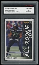 ABRAHAM LUCAS 2022 PANINI INSTANT NFL 1ST GRADED 10 ALL-ROOKIE TEAM ROOKIE CARD