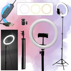 XXL Anillo de Luz Con 210cm Trípode Light Smartphone Soporte para Foto Vídeo - Imagen 1 de 9