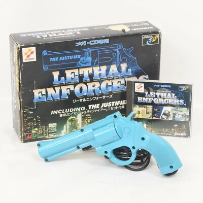 LETHAL ENFORCERS + THE JUSTIFIER Boxed Work for CRT TV Only For Mega CD 0140 - Image 1 of 4
