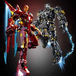 Juegos de ladrillos mecánicos robot superhéroes máquina de hierro bloques de construcción juguetes técnicos - Imagen 1 de 29