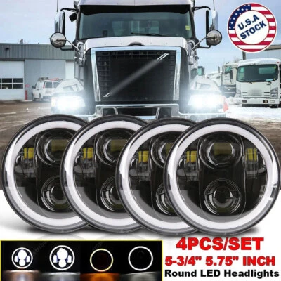 Faro proyector LED 4 piezas 5-3/4" 5,75 pulgadas para Volvo VHD 2001-2019 Jaguar XJS Foto 1 de 4