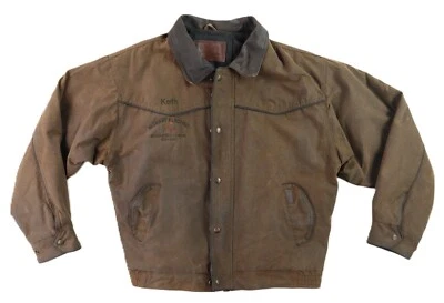 OUTBACK TRADING COMPANY US Men’s Large Brown Waxed Cotton Trailblazer Jacket - Image 1 of 4