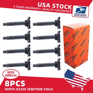8X New Ignition Coil UF630 673-1309 90919-02250 90919-A2005 For Toyota Lexus - Picture 1 of 11
