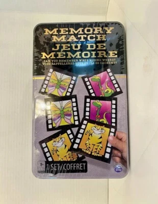 Spin Master Memory Match Game With Metal Tin - NEW SEALED - Image 1 of 4