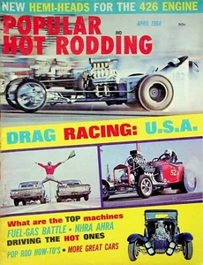 Popular Hot Rodding Magazine Drag Racing USA April 1964 053122RNON - Picture 1 of 1