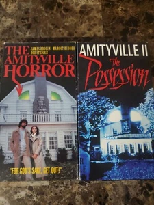 The Amityville Horror 1 & 2 VHS Used Movie  Margot Kidder James Brolin - Picture 1 of 2