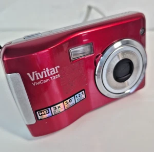 Vivitar Camera Vivicam T328 Digital 12.1 MP 3X Zoom Lens Red Tested New Battery - Picture 1 of 12