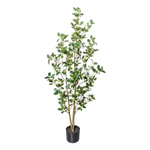 Ficus ginseng ca 130cm; PU-Stamm im Kunststofftopf 15x12,5cm, mit Erde Kunstpfla - Bild 1 von 1